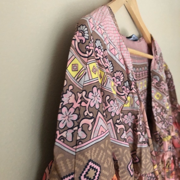Paisley Drawstring Boho Dress - Picture 7 of 8